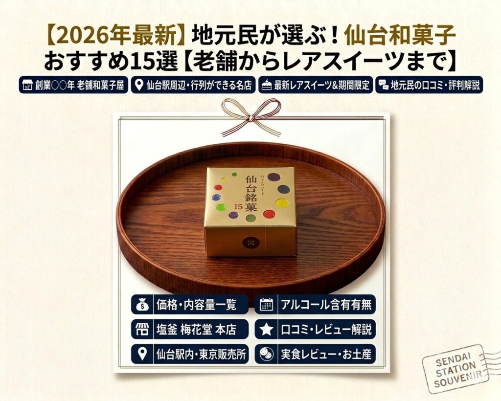 仙台和菓子おすすめ15選!地元民が並んででも買う和菓子屋老舗から最新レアスイーツまで