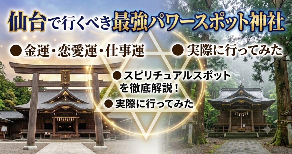 仙台で行くべき最強パワースポット神社｜金運・恋愛運・仕事運・六芒星・スピリチュアルスポットを徹底解説！実際に行ってみた